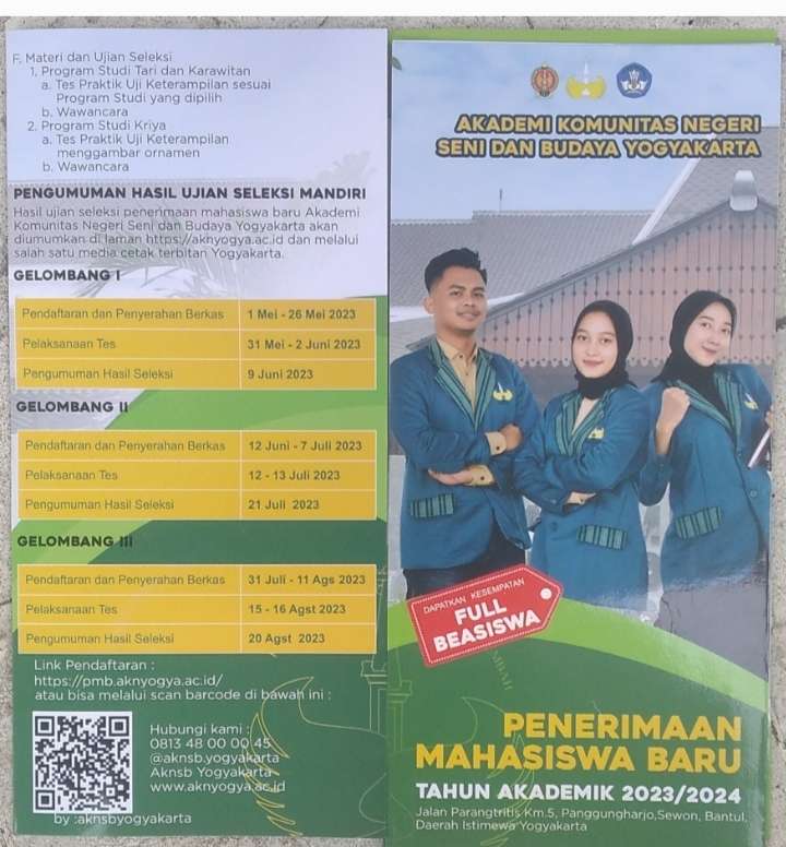 Gratis Biaya Pendaftaran Maba Di Lokasi PKL AKN Senbud Yk